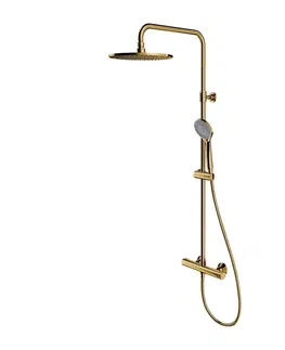 Sprchy a sprchové panely OMNIRES Y termostatický sprchový sloup zlatá /GL/ Y1244LUXLGL
