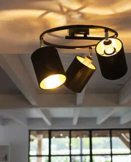 Bodova svetla Moderní stropní svítidlo černé 3-světlo - Lofty