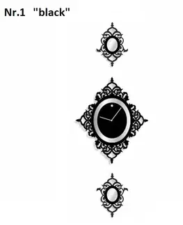 Nástěnné hodiny Černé nástěnné hodiny do ložnice