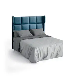 Luxusní a stylové postele Estila Moderní luxusní čalouněná postel Estoril s členitým vysokým čelem na matraci 135/150 / 180cm