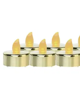 LED osvětlení na baterie EMOS LED dekorace - čajová svíčka zlatá, CR2032, vnitřní, vintage, 1 ks DCCV13