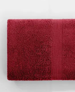 Ručníky Bavlněný ručník DecoKing Marina tmavě červený, velikost 70x140