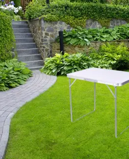 Zahradní stolky TZB Campingový rozkládací stůl CORN 80x60 cm bílý