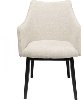 Jídelní židle KARE Design Krémová jídelní židle s područkami Modino