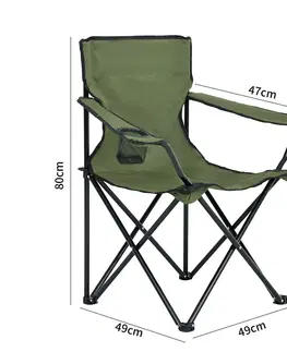 Zahradní židle a křesla Ak furniture Kempingová židle ANTER zelená