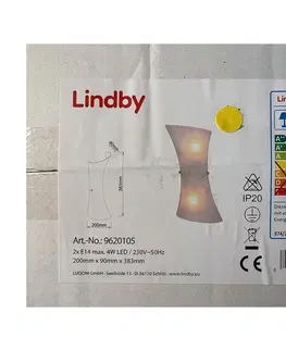 Svítidla Lindby Lindby - Nástěnné svítidlo EBBA 2xE14/4W/230V 