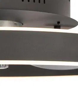 Stropni vetrak Stropní ventilátor černý vč. LED s dálkovým ovládáním - Maddy