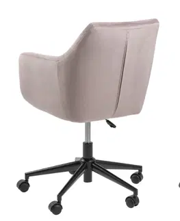 Kancelářské židle Dkton Designová kancelárska židle Norris svetlo ružová