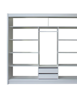 Šatní skříně Skříň RINAME 250 s posuvnými dveřmi, dub sonoma/šedá