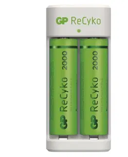 Inteligentní nabíječky EMOS Nabíječka baterií GP Eco E211 + 2× AA ReCyko 2000 B51214