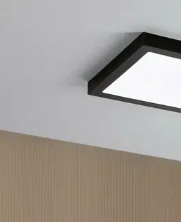 Klasická stropní svítidla PAULMANN LED Panel Abia hranaté 300x300mm 4000K černá