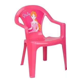 Hračky na zahradu Star Plus Dětská zahradní židle, růžová