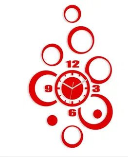Nalepovací hodiny ModernClock 3D nalepovací hodiny Alladyn červené