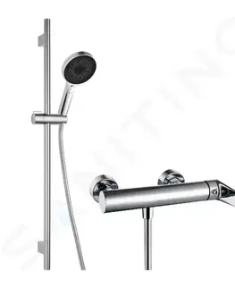 Sprchy a sprchové panely Kielle Harmonia Sprchový set s baterií, tyčí, hadicí a sprchovou hlavicí, chrom 20623SN10