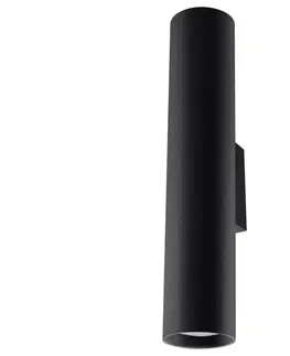 Svítidla   SL.0330 - Nástěnné svítidlo LAGOS 2 2xGU10/10W/230V černá 