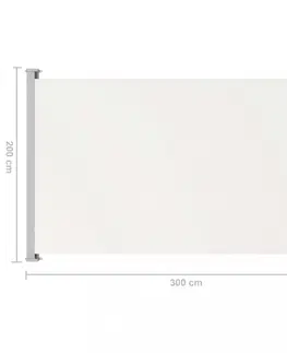Markýzy Zatahovací boční markýza 200x300 cm Dekorhome Černá