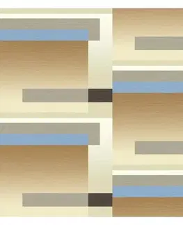 Závěsy Výprodej dekoračního závěsu s tunýlkem, OXY Stripes modrý, 140 x 245 cm