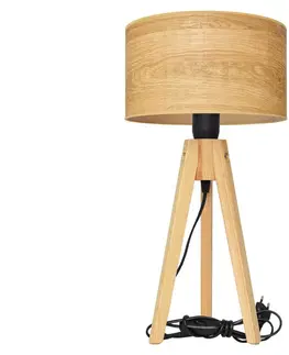 Lampy  Stolní lampa ALBA 1xE27/60W/230V hnědá/borovice 