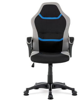 Kancelářské židle Kancelářská židle CLOUDVEIL, černá/šedá/modrá látka