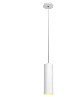 Moderní závěsná svítidla SLV BIG WHITE ENOLA, závěsné svítidlo, A60, kulaté, bílé, max. 60 W, vč. rozety, bílá 149381