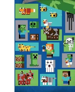Povlečení Carbotex Dětské povlečení Minecraft Figure, 140 x 200 cm, 70 x 90 cm