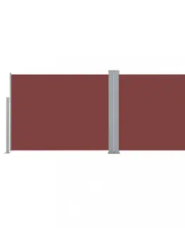 Markýzy Zatahovací boční markýza 170x600 cm Dekorhome Hnědá