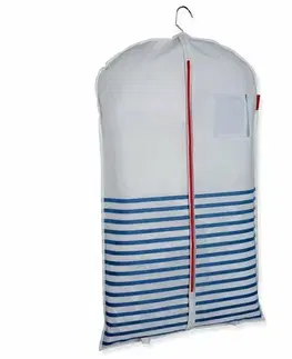 Úložné boxy Compactor Obal na krátké šaty a obleky MARINE, 60 x 100 cm, modro-bílá