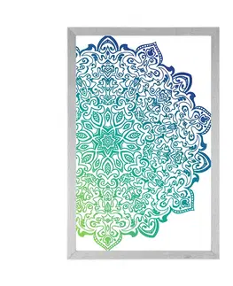 Feng Shui Plakát modrozelená Mandala