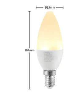 LED žárovky Lindby Lindby LED žárovka-svíčka E14 C35 4,5W 3000K opál