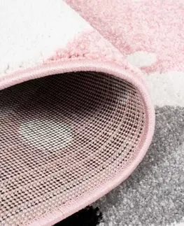 Dětské koberce Kouzelný dětský růžový koberec pro holčičku zajíček Šířka: 120 cm | Délka: 160 cm