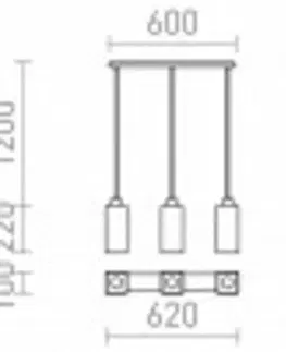 Designová závěsná svítidla RED - DESIGN RENDL RENDL LIZ III 60 závěsná černá sklo/matný nikl 230V E27 3x11W R14025