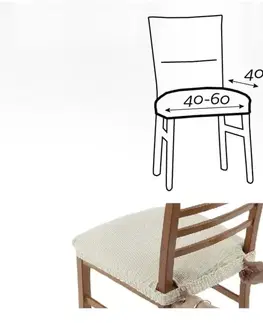 Židle Forbyt, Potah elastický na sedák židle, MARTIN, béžový, komplet 2 ks,