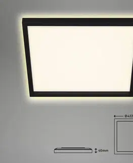 Stropní svítidla Briloner LED stropní světlo 7364, 42 x 42 cm, černá