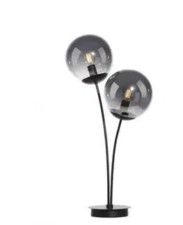 Lampy na noční stolek LEUCHTEN DIREKT is JUST LIGHT stolní lampa, černá, jednoduchá, šňůrový vypínač, 2 ramenná
