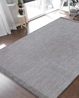 Skandinávské koberce Jenoduchý a elegantní šedý hladký koberec pro všetranné využití