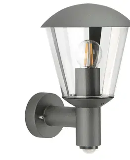 Venkovní nástěnná svítidla s čidlem pohybu Albert Leuchten Venkovní nástěnné světlo Jorrit detektor, antracit