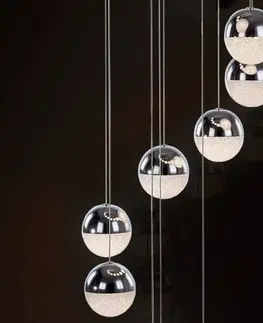 Inteligentní lustry Schuller Valencia LED závěsné světlo Sphere, 14 žárovek, chrom ap