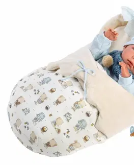 Hračky panenky LLORENS - 73885 NEW BORN CHLAPEK - realistická panenka miminko s celovinylovým tělem - 40