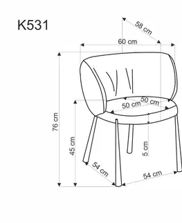 Židle Jídelní křeslo K531 Halmar Hořčicová