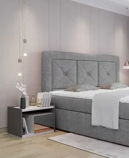 BOXSPRING postele Artelta Čalouněná manželská postel IDRIS | 180 x 200 cm Farebné prevedenie IDRIS: Sawana 21