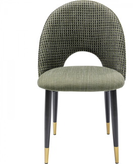 Jídelní židle KARE Design Zelená čalouněná jídelní židle Hudson