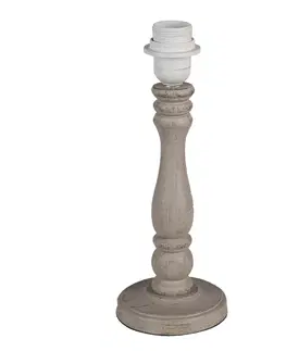 Lampy Hnědá dřevěná noha k lampě s patinou Jordi - Ø 12*31 cm  Clayre & Eef 6LMP739