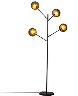 Stojací lampy By Rydéns By Rydéns Turno stojací lampa, černá, 4 zdroje