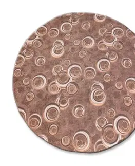 Koberce a koberečky Dywany Lusczow Kulatý koberec DROPS Bubbles hnědý, velikost kruh 170