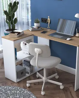 Kancelářské a psací stoly Psací stůl HA113 dub bílý