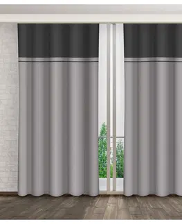 Hotové závěsy Hotové dekorační závěsy do ložnice šedé barvy