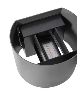 Venkovní nástěnná svítidla Nordlux Venkovní nástěnné svítidlo LED Milda, antracit, nahoru/dolů, hliník