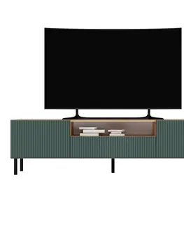 TV stolky TP Living TV stolek KAMA 160 cm dub artisan/zelený