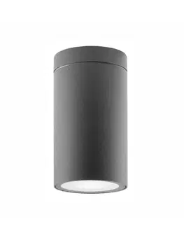 Moderní stropní svítidla NOVA LUCE venkovní stropní svítidlo CERISE tmavě šedý hliník a skleněný difuzor GU10 1x7W IP54 220-240V bez žárovky 9020021