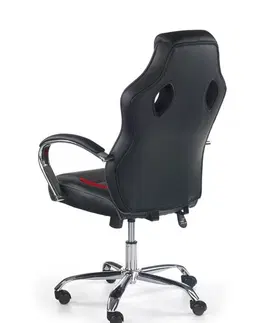 Kancelářské židle HALMAR Kancelářské křeslo Scrillo černé/červené/šedé